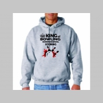 King of Bowling  mikina s kapucou stiahnutelnou šnúrkami a klokankovým vreckom vpredu 